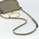 Chloe Nile Hand Bag Leather 2way Gray Gold Auth 179156A-9