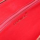 CHANEL Matelasse Chain Shoulder Bag Lamb Skin Red Gold CC Auth 179157A-15