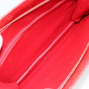 CHANEL Matelasse Chain Shoulder Bag Lamb Skin Red Gold CC Auth 179157A-16