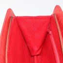 CHANEL Matelasse Chain Shoulder Bag Lamb Skin Red Gold CC Auth 179157A-18