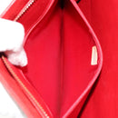CHANEL Matelasse Chain Shoulder Bag Lamb Skin Red Gold CC Auth 179157A-20