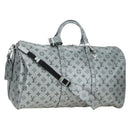 LOUIS VUITTON Monogram Keepall Bandouliere 50 Bag Silver M43848 Auth 179158SAM-1