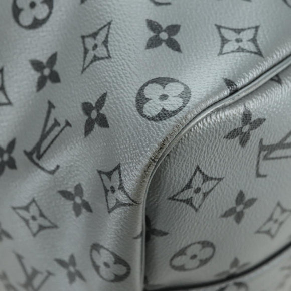 LOUIS VUITTON Monogram Keepall Bandouliere 50 Bag Silver M43848 Auth 179158SAM