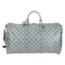 LOUIS VUITTON Monogram Keepall Bandouliere 50 Bag Silver M43848 Auth 179158SAM-13