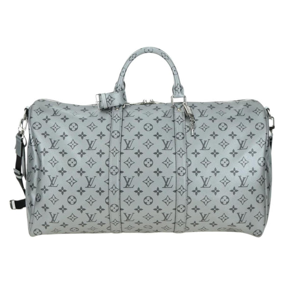 LOUIS VUITTON Monogram Keepall Bandouliere 50 Bag Silver M43848 Auth 179158SAM