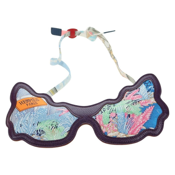 HERMES Eye Mask Silk Blue Auth 179161V