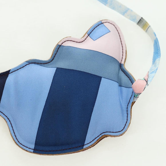 HERMES Eye Mask Silk Blue Auth 179161V
