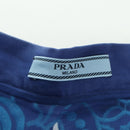 PRADA Skirt Silk Blue Auth 179162A-13