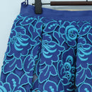 PRADA Skirt Silk Blue Auth 179162A-2