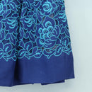 PRADA Skirt Silk Blue Auth 179162A-5