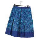 PRADA Skirt Silk Blue Auth 179162A-6