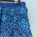 PRADA Skirt Silk Blue Auth 179162A-8