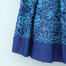PRADA Skirt Silk Blue Auth 179162A-9