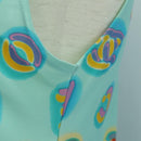 CHANEL One Piece Nylon Green CC Auth 179164M-6