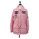 CHANEL Puff Jacket Silk Pink 23C P74093 CC Auth 179165SAM-1