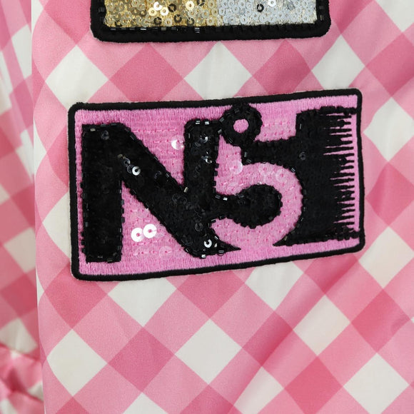 CHANEL Puff Jacket Silk Pink 23C P74093 CC Auth 179165SAM