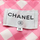 CHANEL Puff Jacket Silk Pink 23C P74093 CC Auth 179165SAM-15