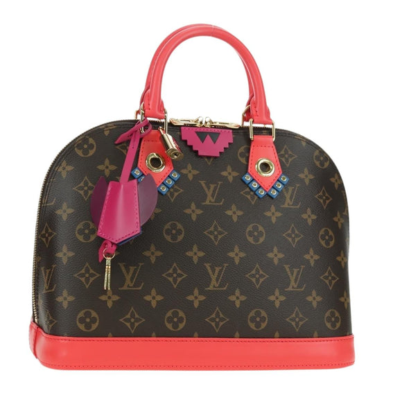 LOUIS VUITTON Monogram Totem Alma PM Hand Bag Flamingo LV Auth 179177SAM