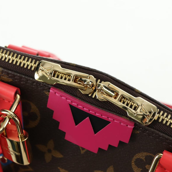 LOUIS VUITTON Monogram Totem Alma PM Hand Bag Flamingo LV Auth 179177SAM