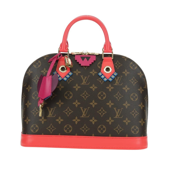 LOUIS VUITTON Monogram Totem Alma PM Hand Bag Flamingo LV Auth 179177SAM