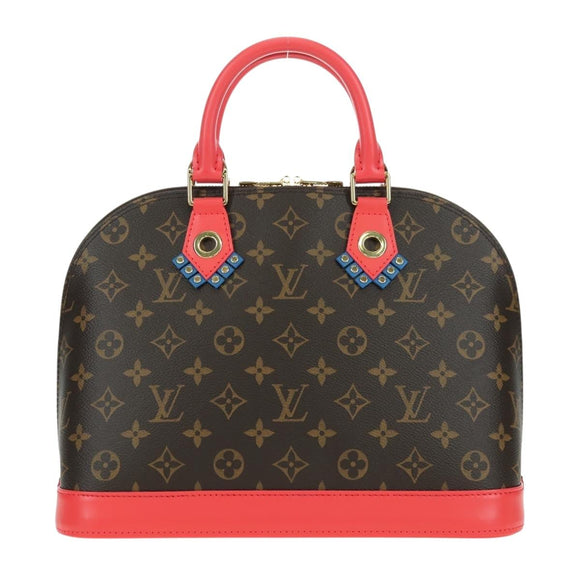 LOUIS VUITTON Monogram Totem Alma PM Hand Bag Flamingo LV Auth 179177SAM