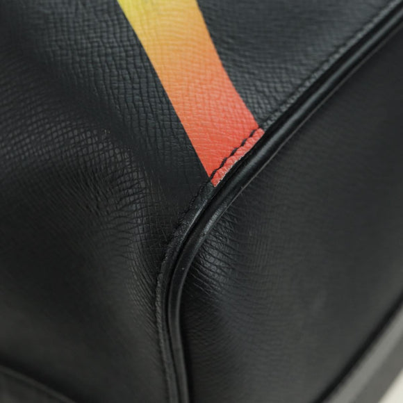 LOUIS VUITTON Taiga Rainbow Keepall Bandouliere 50 Bag Black M30345 Auth 179178V