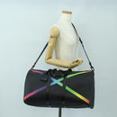 LOUIS VUITTON Taiga Rainbow Keepall Bandouliere 50 Bag Black M30345 Auth 179178V-33