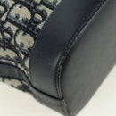 Christian Dior Trotter Canvas Chain Shoulder Bag Navy Gold Auth 179181V-13