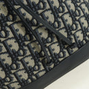 Christian Dior Trotter Canvas Chain Shoulder Bag Navy Gold Auth 179181V-16