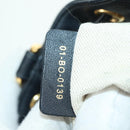 Christian Dior Trotter Canvas Chain Shoulder Bag Navy Gold Auth 179181V-22