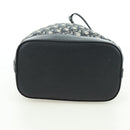 Christian Dior Trotter Canvas Chain Shoulder Bag Navy Gold Auth 179181V-9