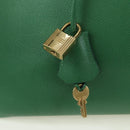 HERMES Birkin 35 Hand Bag Leather Green Gold Auth 179183SAM-14