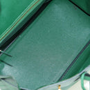 HERMES Birkin 35 Hand Bag Leather Green Gold Auth 179183SAM-17