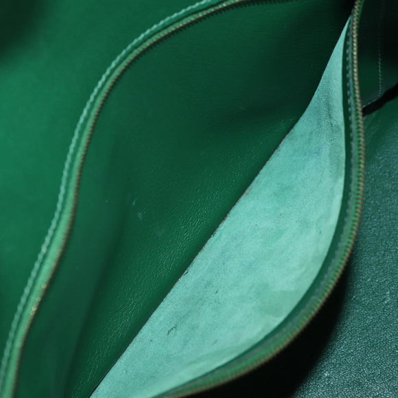 HERMES Birkin 35 Hand Bag Leather Green Gold Auth 179183SAM