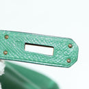 HERMES Birkin 35 Hand Bag Leather Green Gold Auth 179183SAM-22