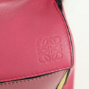 LOEWE Puzzle Bag Small Hand Bag Leather 2way Multicolor Silver Auth 179185SV-20
