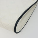 CHANEL Matelasse Chain Shoulder Bag Leather White Gold CC Auth 179186-9