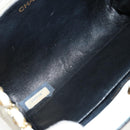 CHANEL Matelasse Chain Shoulder Bag Leather White Gold CC Auth 179186-11