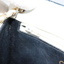 CHANEL Matelasse Chain Shoulder Bag Leather White Gold CC Auth 179186-20