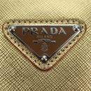PRADA Hand Bag Safiano leather Gold Auth 179187SV-17