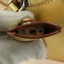 PRADA Hand Bag Safiano leather Gold Auth 179187SV-18