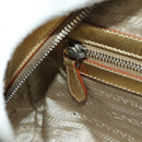 PRADA Hand Bag Safiano leather Gold Auth 179187SV-25