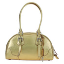PRADA Hand Bag Safiano leather Gold Auth 179187SV-3