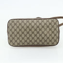 GUCCI GG Supreme Hand Bag PVC 2way Beige Gold Auth 179199-11