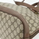 GUCCI GG Supreme Hand Bag PVC 2way Beige Gold Auth 179199-14