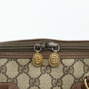 GUCCI GG Supreme Hand Bag PVC 2way Beige Gold Auth 179199-16
