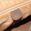 GUCCI GG Supreme Hand Bag PVC 2way Beige Gold Auth 179199-17