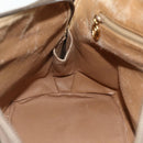 GUCCI GG Supreme Hand Bag PVC 2way Beige Gold Auth 179199-20