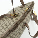 GUCCI GG Supreme Hand Bag PVC 2way Beige Gold Auth 179199-6