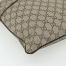 GUCCI GG Supreme Shoulder Bag PVC Leather Beige Silver 141198 Auth 179200-15